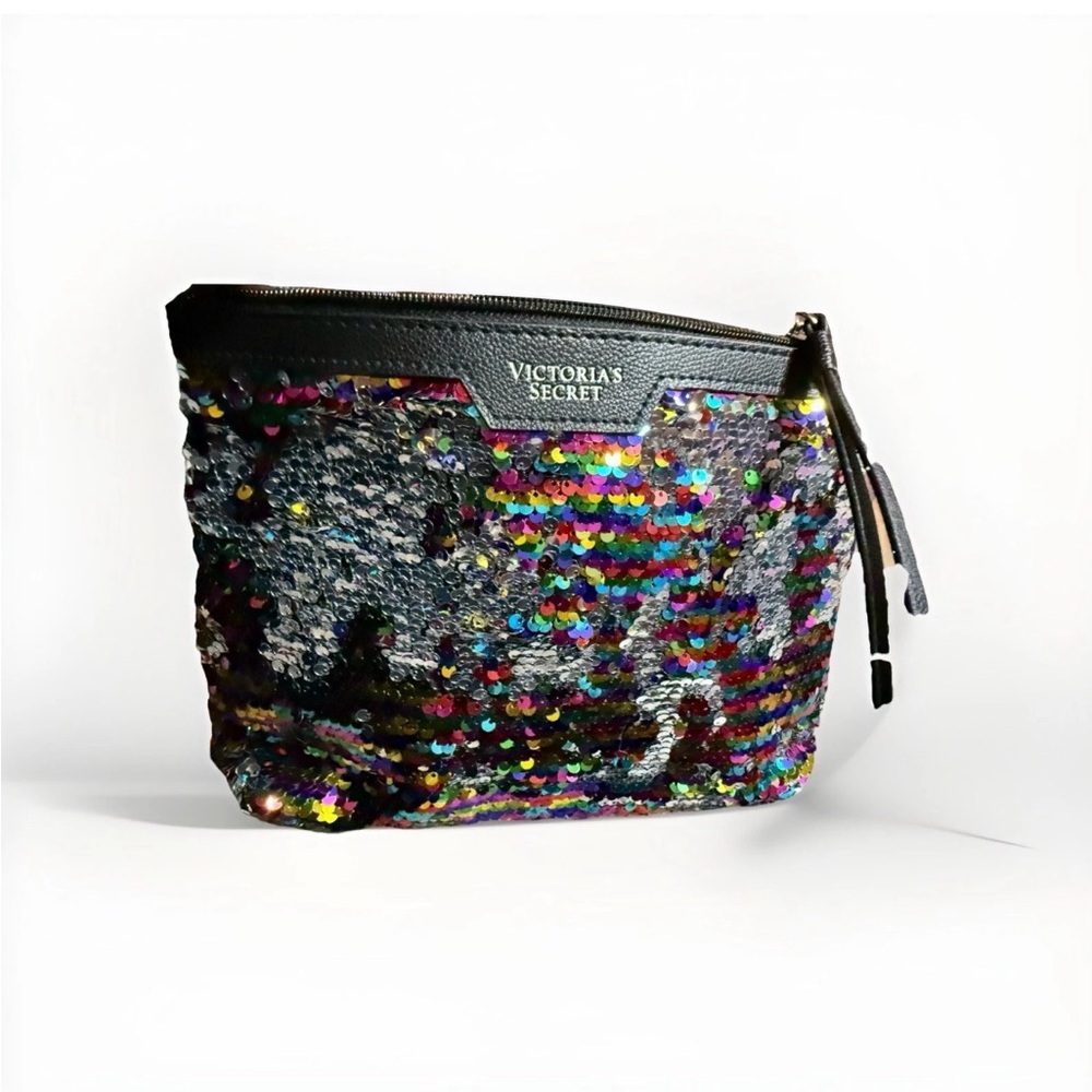 Victoria's Secret Colorful Sequin Cosmetic Case